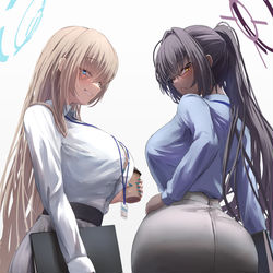 This is a pixiv picture whose title is OLアスナ/カリン.