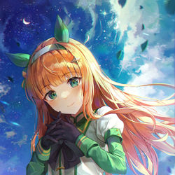This is a pixiv picture whose title is サイレンススズカ💚.
