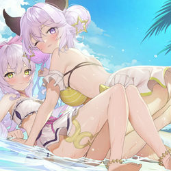This is a pixiv picture whose title is 水着星トモ！.