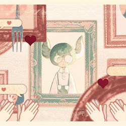 This is a pixiv picture whose title is ツノ.