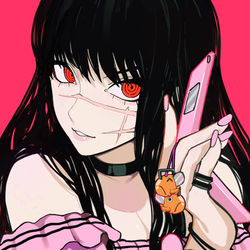 This is a pixiv picture whose title is black pink.