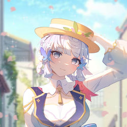 This is a pixiv picture whose title is 神里绫华.