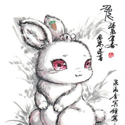 This is a pixiv picture whose title is 【極道畫師】兔年大吉.