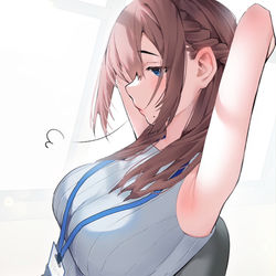 This is a pixiv picture whose title is ふぅ〜…つかれたな….