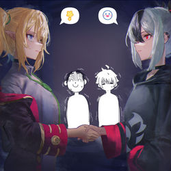 This is a pixiv picture whose title is Chloe and Kayoko.