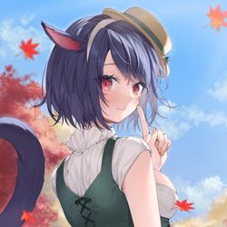 This is a pixiv picture whose title is 紅葉.