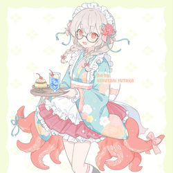 This is a pixiv picture whose title is 【お仕事】タコス屋ブレイズ様　蛸井タコ美さん グッズ用イラスト.