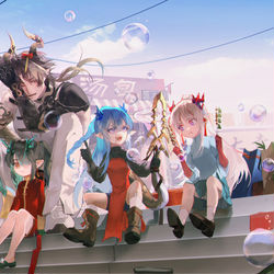 This is a pixiv picture whose title is 泡泡.