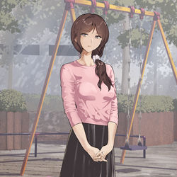 This is a pixiv picture whose title is 人妻（表）.