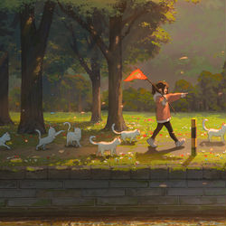 This is a pixiv picture whose title is 云兮的森林冒险-找兔兔.