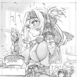 This is a pixiv picture whose title is 猫舌の神威.