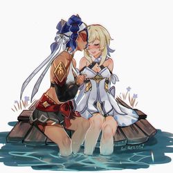 This is a pixiv picture whose title is Lumine x Jeht.