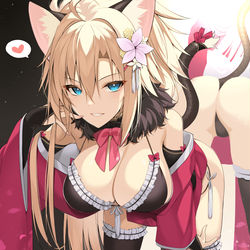 This is a pixiv picture whose title is あけまして猫耳お嬢様2023。.