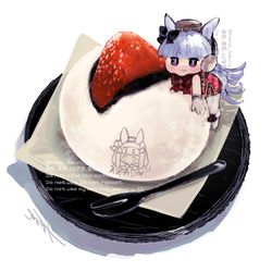 This is a pixiv picture whose title is イチゴ大福とゴールドシップ.