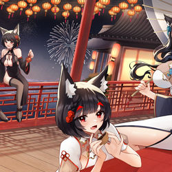 This is a pixiv picture whose title is 春節.