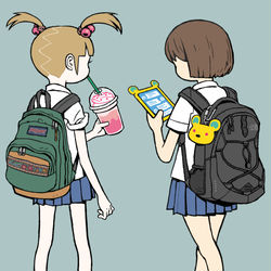 This is a pixiv picture whose title is ヒマな二人.