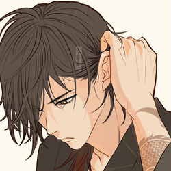 This is a pixiv picture whose title is 耳掛け男士.