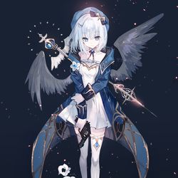 This is a pixiv picture whose title is 天使の秘密仕事.