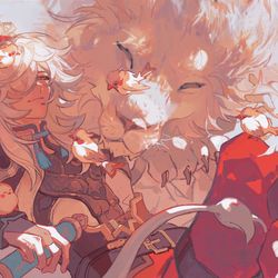 This is a pixiv picture whose title is 大猫猫和小团雀的晒太阳时间~.