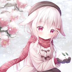 This is a pixiv picture whose title is 冬のふわふわうさぎ達.
