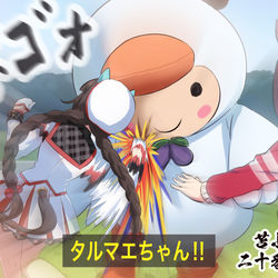 This is a pixiv picture whose title is 苫小牧の地方番組に出演したホッコータルマエ.