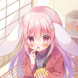 This is a pixiv picture whose title is 実家のコタツで、もぐもぐみかん.