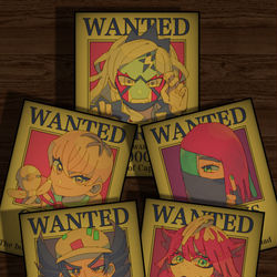 This is a pixiv picture whose title is 手配書風スター団.