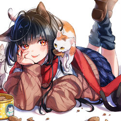 This is a pixiv picture whose title is ねこみみ.