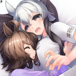 This is a pixiv picture whose title is トレーナーくんの家でお泊りするタキオン.