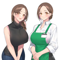 This is a pixiv picture whose title is パートのママさん＿登校JK.