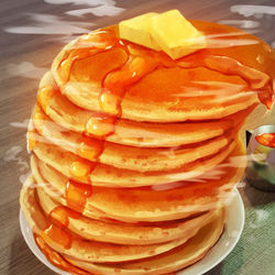 This is a pixiv picture whose title is ホットケーキ.