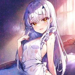 This is a pixiv picture whose title is メリュジーヌ新婚さんムーブ～裸エプロンを添えて～.