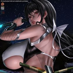 This is a pixiv picture whose title is [Taimanin] Uehara Rin_Preview.