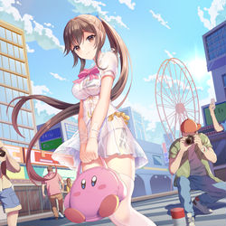 This is a pixiv picture whose title is 透明服 露出.