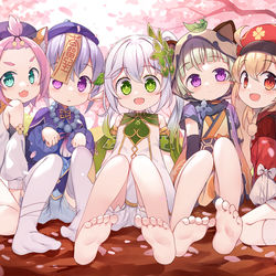 This is a pixiv picture whose title is 原神-蘿莉組.