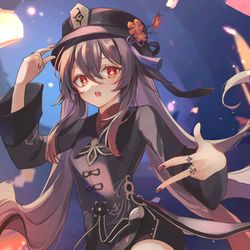 This is a pixiv picture whose title is 胡桃ラップ可愛すぎた.