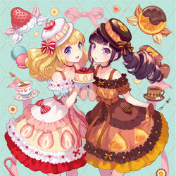 This is a pixiv picture whose title is フレジェ🍓とオランジュ🍊.