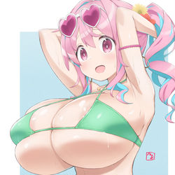 This is a pixiv picture whose title is 水着かえでちゃん.