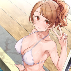 This is a pixiv picture whose title is 【294+】「冬のプール楽しいねー」.
