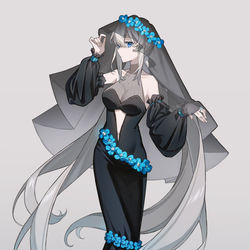 This is a pixiv picture whose title is 花嫁モルガン.