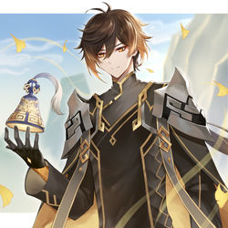 This is a pixiv picture whose title is 帝君.