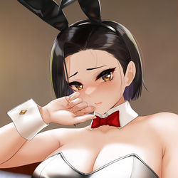 This is a pixiv picture whose title is バニー矢式さんと.
