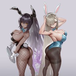 This is a pixiv picture whose title is 角楯カリン 一之瀬アスナ Karin and Asuna.