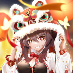 This is a pixiv picture whose title is Hutao_New Year.
