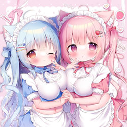 This is a pixiv picture whose title is こぼねちゃんみるくちゃん🐟🍓.