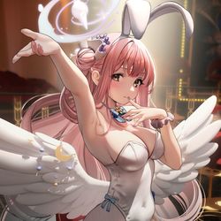 This is a pixiv picture whose title is ミカ……バニースーツきて…….