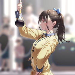 This is a pixiv picture whose title is 表情かためのドラメちゃん.