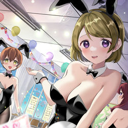 This is a pixiv picture whose title is うさぎカフェ🐰.