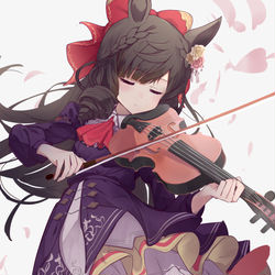 This is a pixiv picture whose title is バイオリンを弾くお嬢.