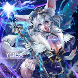 This is a pixiv picture whose title is Dark Summoner wolf beast man.